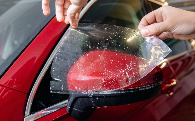 Places of work of protective films for cars
